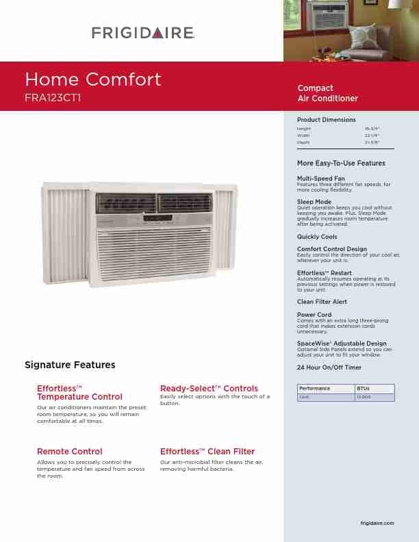 Frigidaire Air Conditioner FRA123CT1-page_pdf